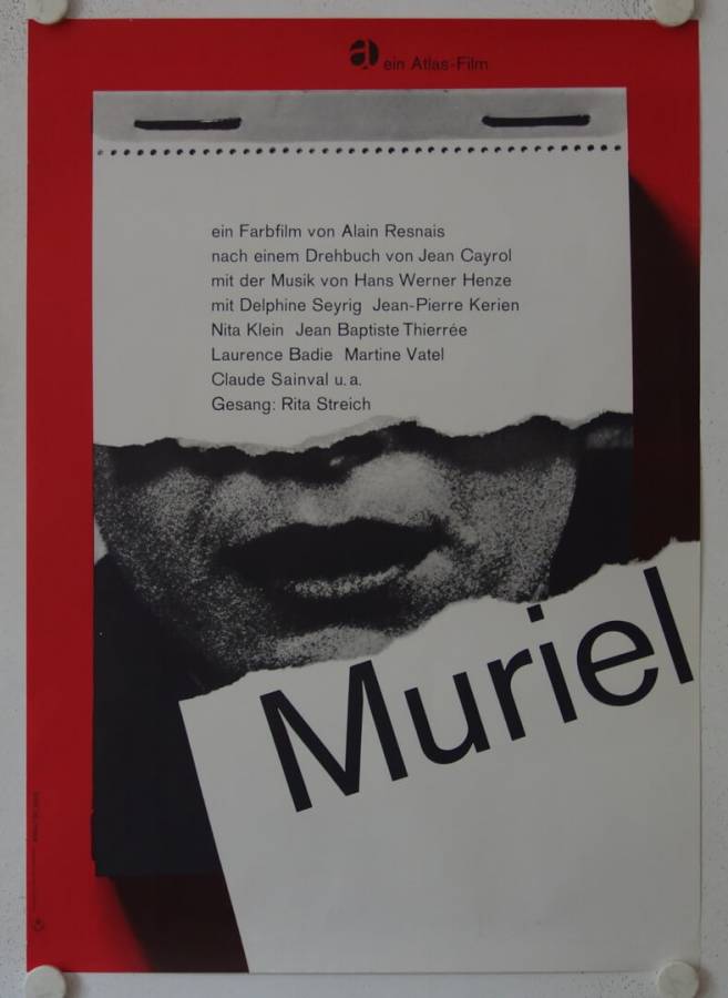 Muriel ou le temps dun retour original release german movie poster